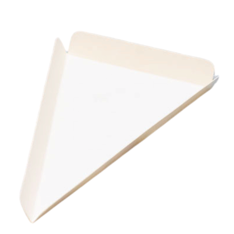 Подложка для кусочка торта треугольная белая 14х8 см  | Фото — Магазин Andy Chef  1