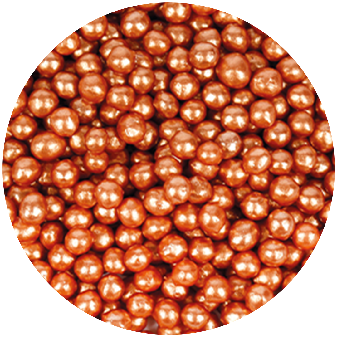Шоколадные хрустящие шарики медные, ﻿KATSAN, Турция, 50 г  | Фото — Магазин Andy Chef  1