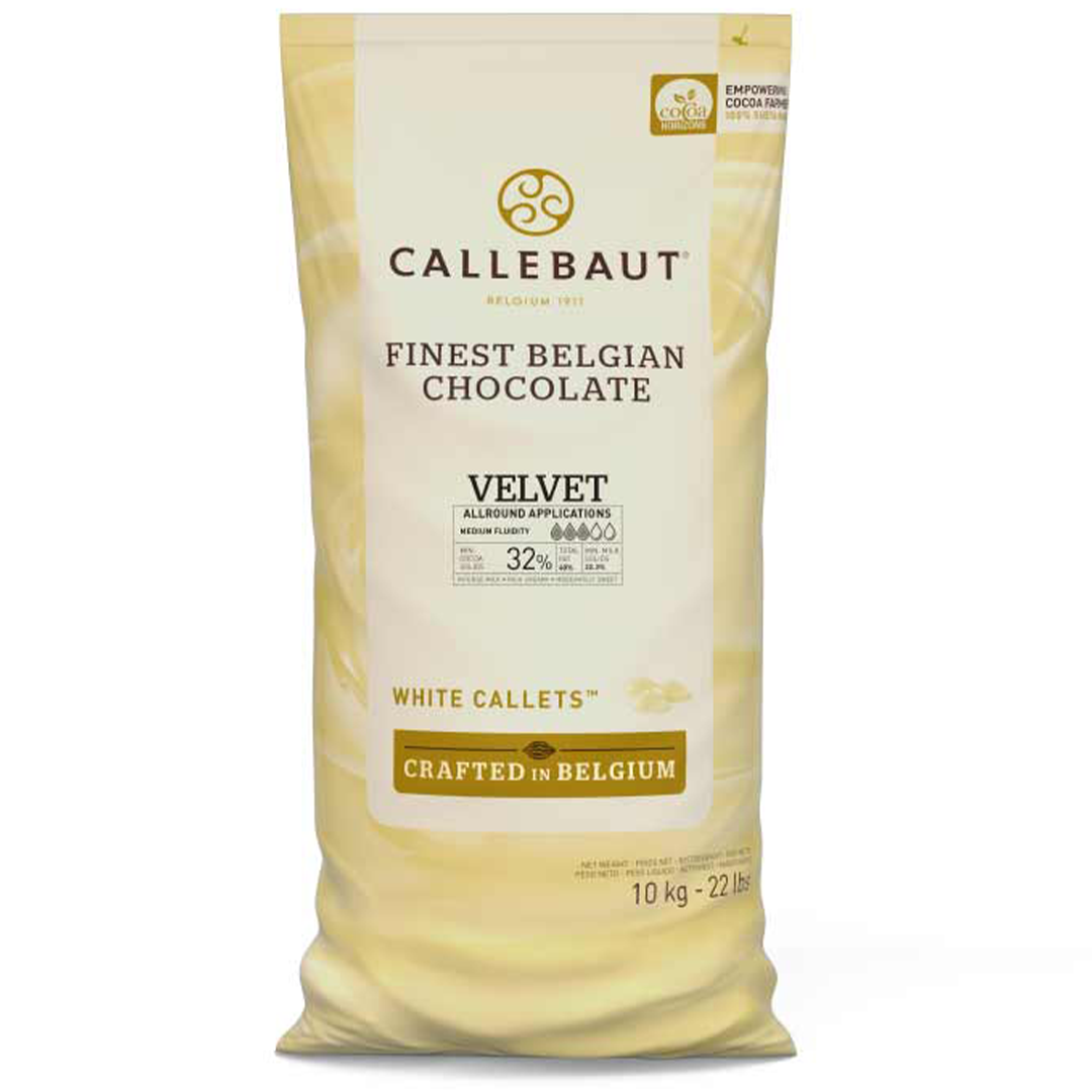 Шоколад белый Velvet 32% пониженное содерж. сахара, Callebaut, Бельгия, 10 кг  | Фото — Магазин Andy Chef  1