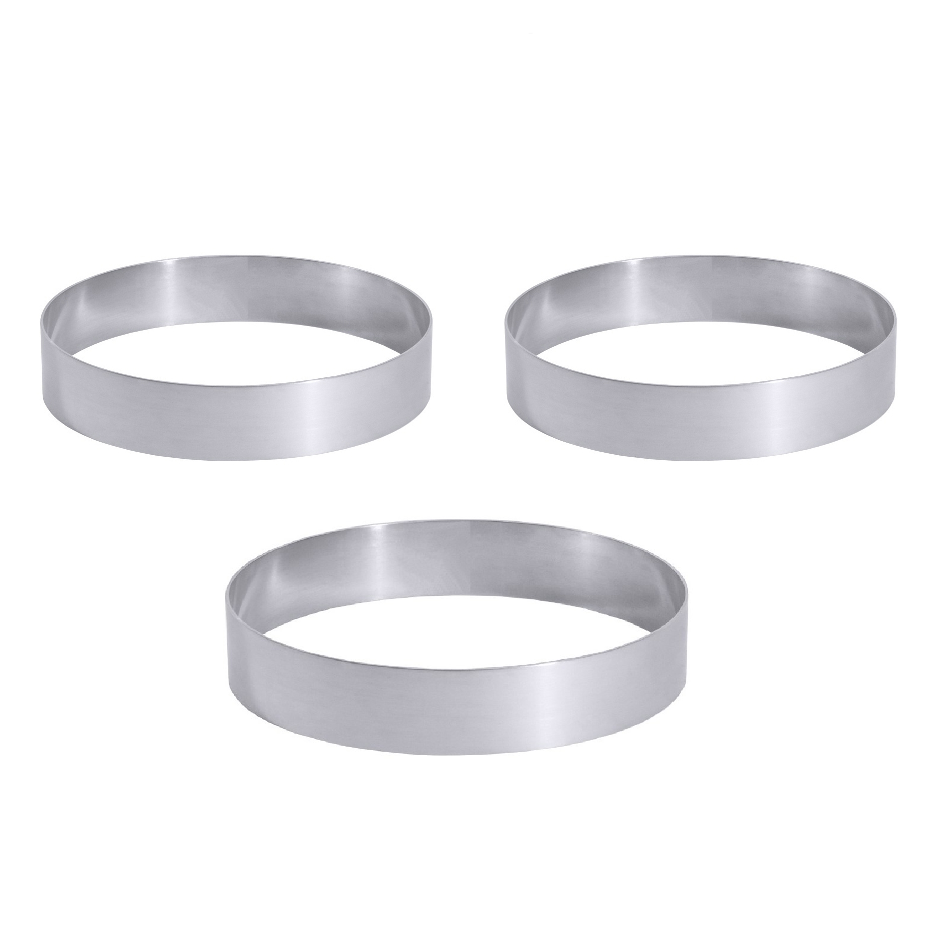 Набор форм металлических кольцо 20x6 см, 3 шт.  | Фото — Магазин Andy Chef  1