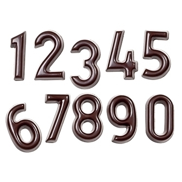 Форма для шоколада «Цифры» поликарбонатная CW1424, Chocolate World, Бельгия  | Фото — Магазин Andy Chef  1