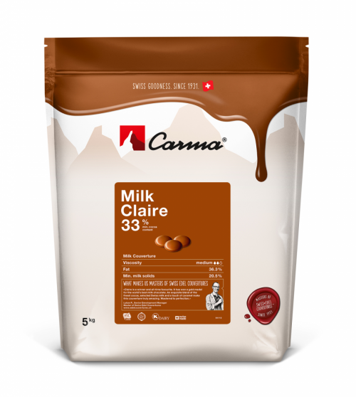 Шоколад молочный Claire 33%, Carma, Швейцария, 1,5 кг  | Фото — Магазин Andy Chef  1