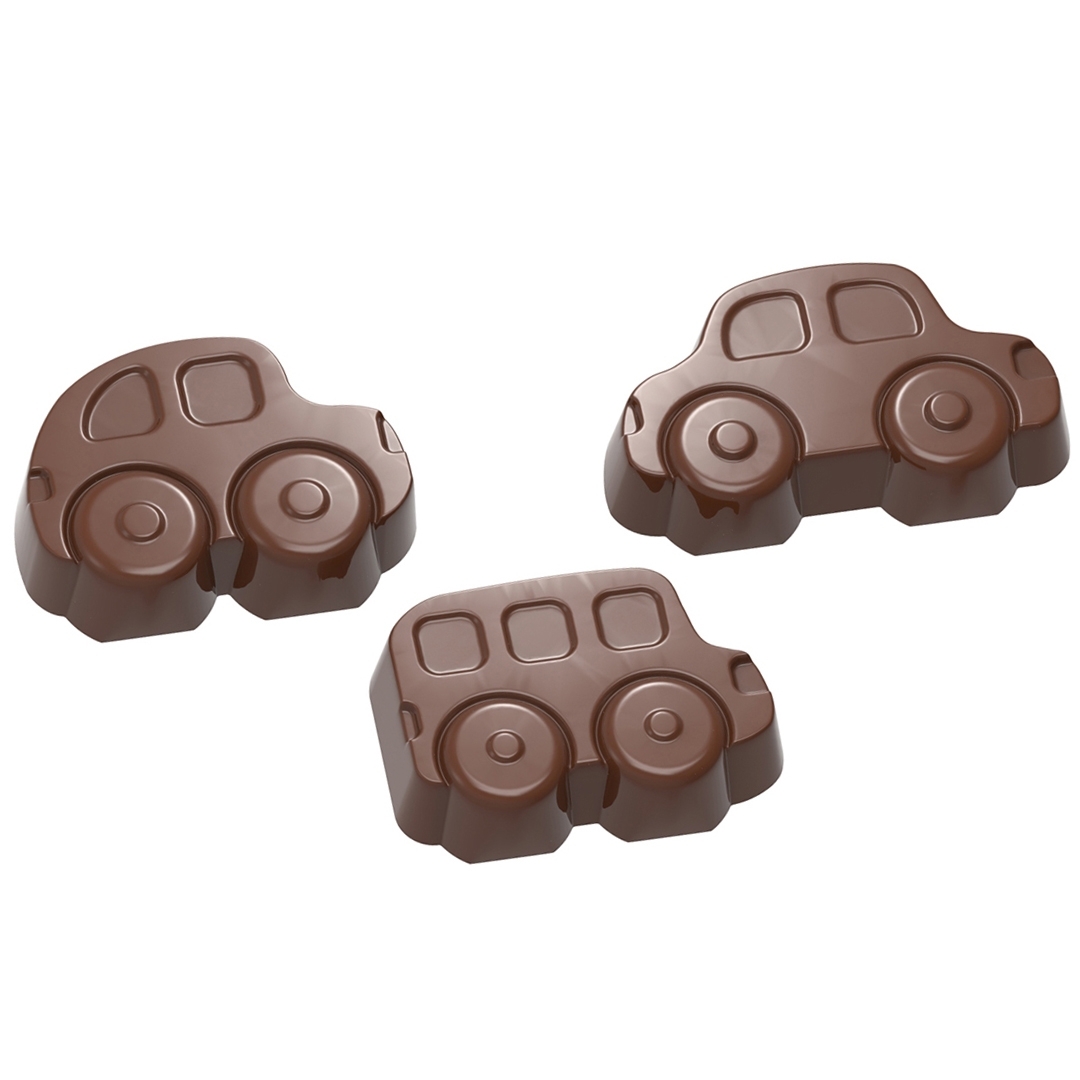 Форма для шоколада «Машинки» поликарбонатная CW1693, Chocolate World, Бельгия  | Фото — Магазин Andy Chef  1