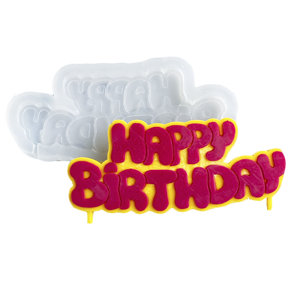 Молд Happy Birthday 11,5х4,7 см  | Фото — Магазин Andy Chef  1