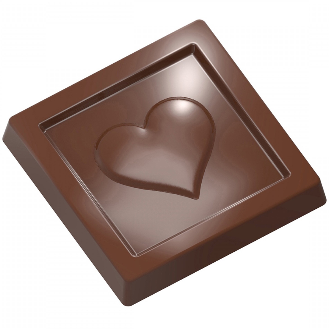 Форма для шоколада «Сердце» поликарбонатная CW1959, Chocolate World, Бельгия  | Фото — Магазин Andy Chef  1