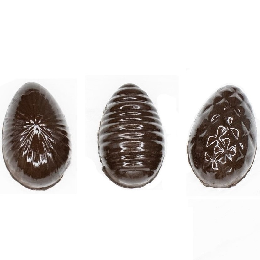 Форма для шоколада «Яйцо гранёное» 3 вида пластиковая, 6 ячеек, 6,5х4 см  | Фото — Магазин Andy Chef  1