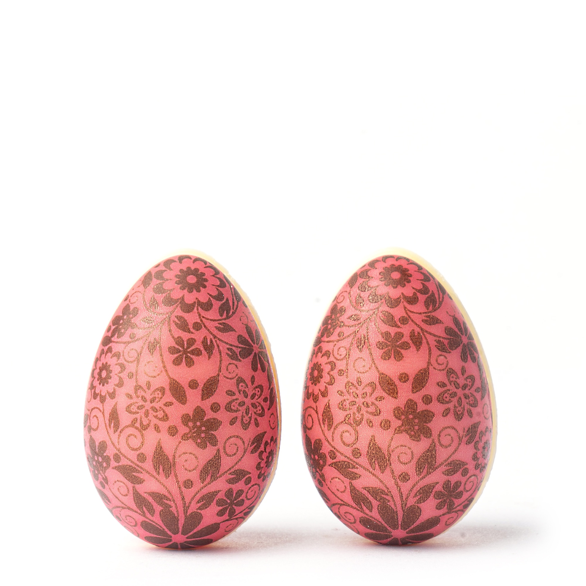 Яйца шоколадные 3D «Цветочная роспись» розовые 4х2,7 см, PCB Creation, Франция,  2 шт.  | Фото — Магазин Andy Chef  1
