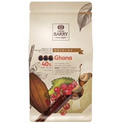 Шоколад молочный Ghana 40,5%, Cacao Barry, Франция, 1 кг  | Фото — Магазин Andy Chef  1