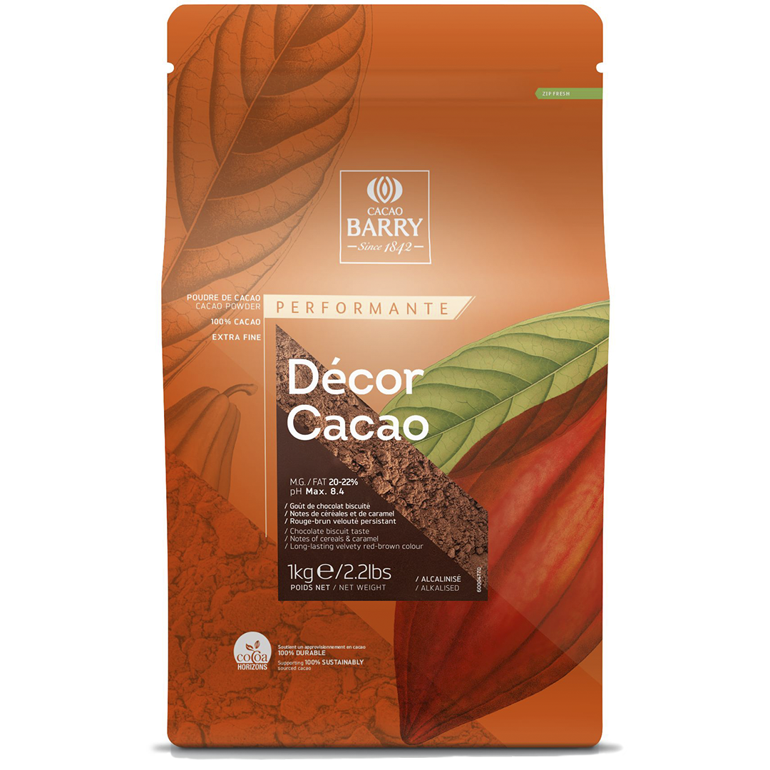Какао-порошок нетающий Decor Cacao 20-22%, Cacao Barry, Франция, 1 кг  | Фото — Магазин Andy Chef  1