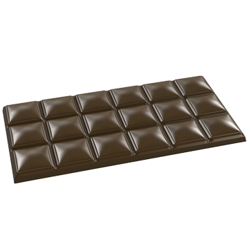 Форма для шоколада «Плитка классическая» №308 поликарбонатная, 3 ячейки, Implast, Турция  | Фото — Магазин Andy Chef  1